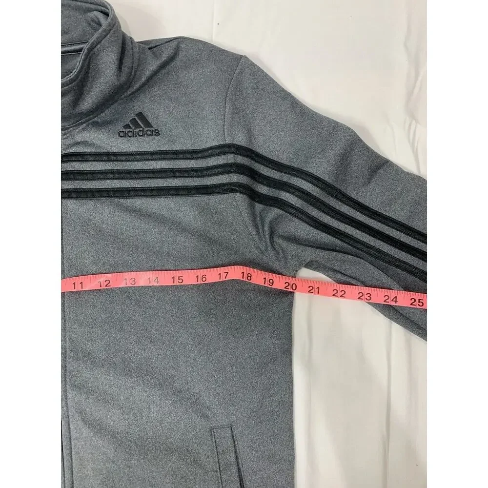 ADIDAS Essentials Boys Full Zip Track Jacket Gray Size 18/20